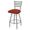 Holland Bar Stool Co 30" Swivel Bar Stool, Nickel Finish, Graph Poppy Seat X410 - alternate 1